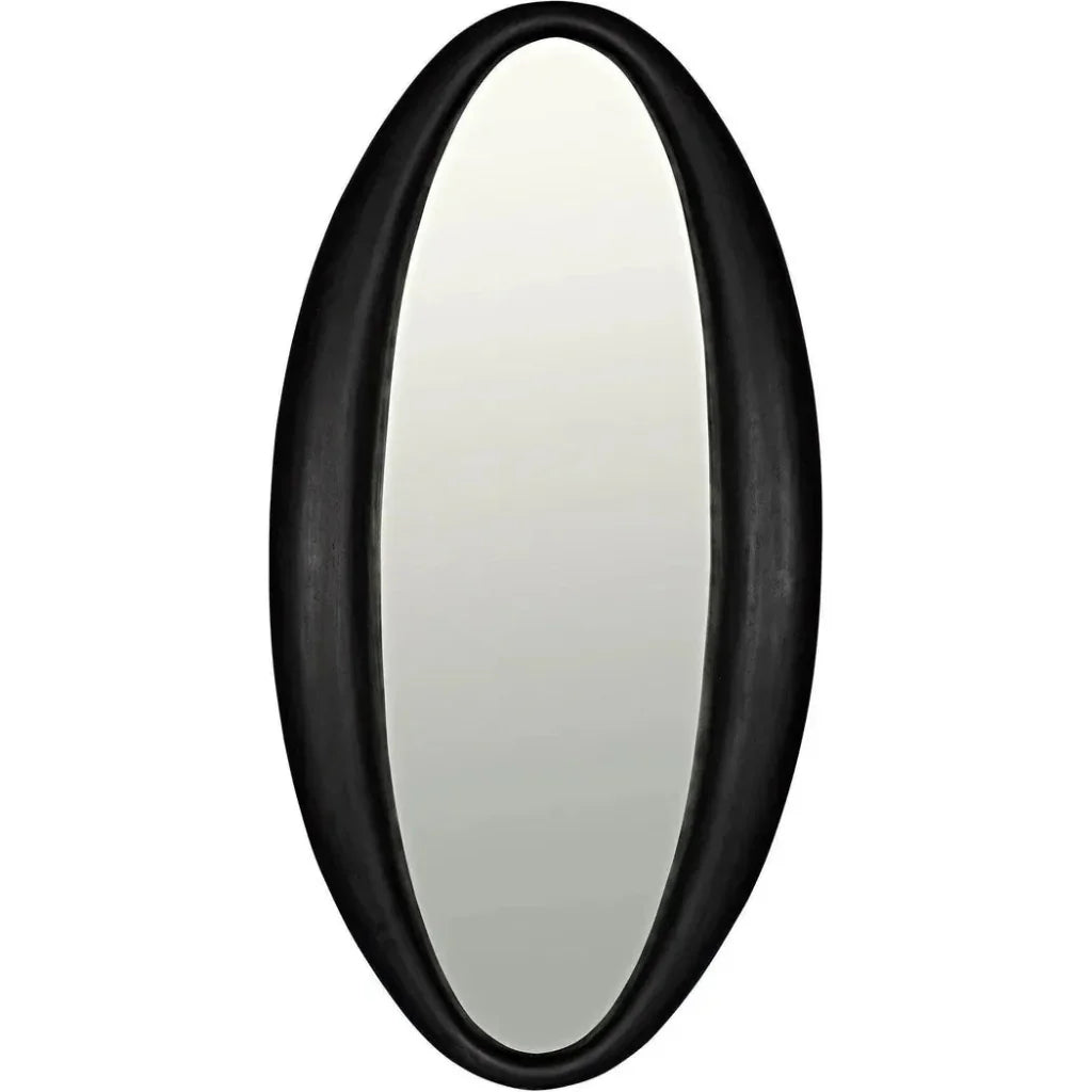 Woolsey Wood Black Vertical Mirror - LOOMLAN - Noir - Wall Mirrors