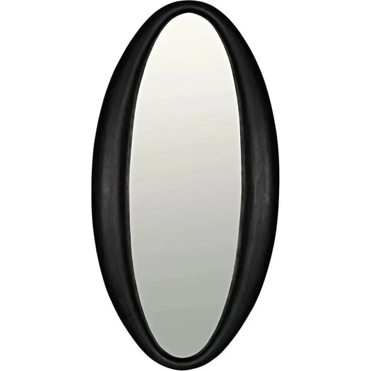 Woolsey Wood Black Vertical Mirror - LOOMLAN - Noir - Wall Mirrors
