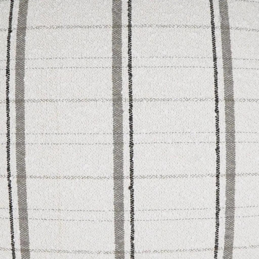 Wooly Bully Snow Stripes White Grey Large Throw Pillow - LOOMLAN - D.V. Kap - Throw Pillows