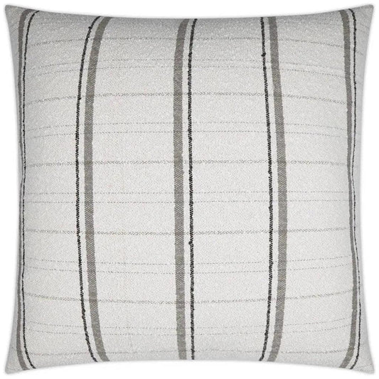 Wooly Bully Snow Stripes White Grey Large Throw Pillow - LOOMLAN - D.V. Kap - Throw Pillows
