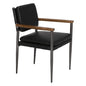 Wooster Top - Grain Leather Dining Chair - LOOMLAN - Noir - Dining Chairs