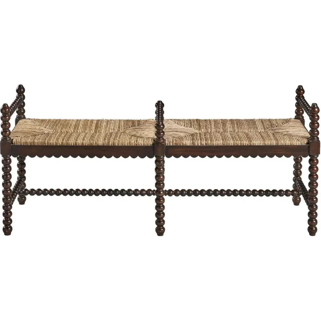 Worrel Mahogany Bench - LOOMLAN - Furniture Classics - Bedroom Benches