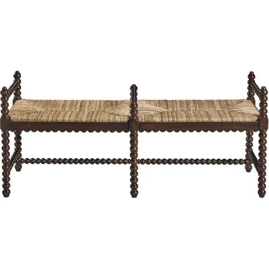 Worrel Mahogany Bench - LOOMLAN - Furniture Classics - Bedroom Benches