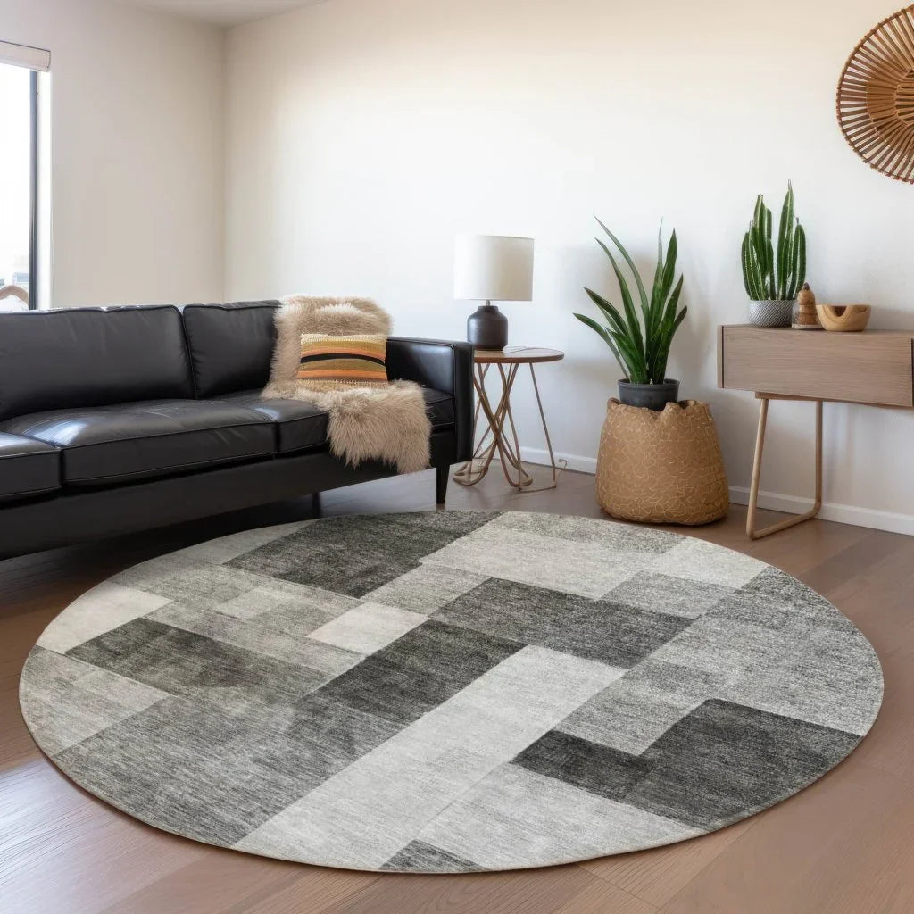 Wovari Gray Washable Indoor - Outdoor Rug - LOOMLAN - LOOMLAN Rugs - Outdoor Rugs