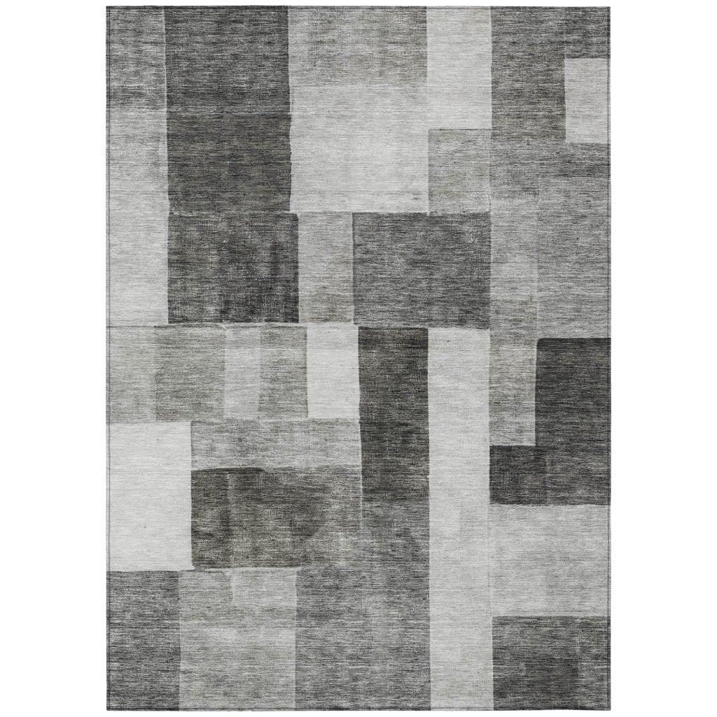Wovari Gray Washable Indoor - Outdoor Rug - LOOMLAN - LOOMLAN Rugs - Outdoor Rugs