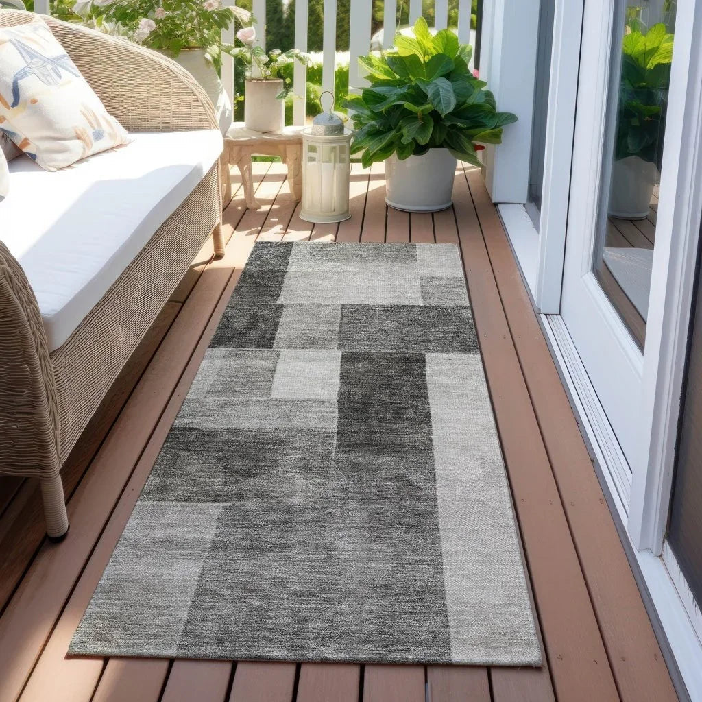 Wovari Gray Washable Indoor - Outdoor Rug - LOOMLAN - LOOMLAN Rugs - Outdoor Rugs