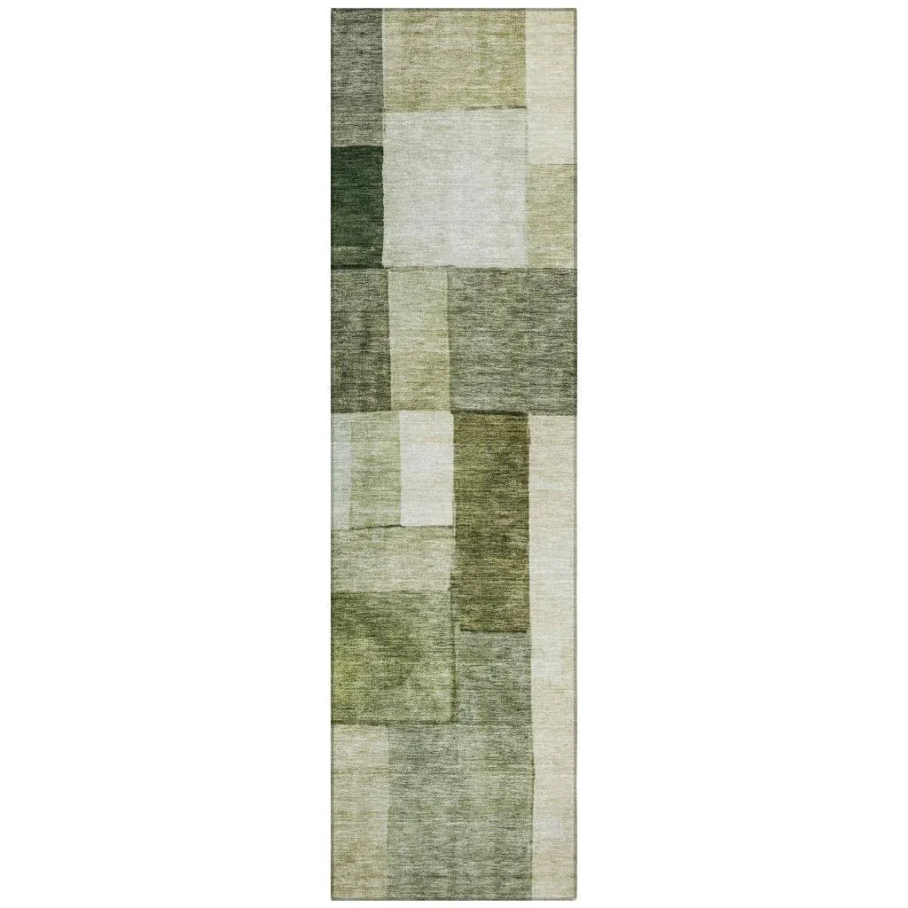 Wovari Green Washable Indoor - Outdoor Rug - LOOMLAN - LOOMLAN Rugs - Outdoor Rugs