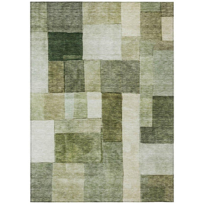 Wovari Green Washable Indoor - Outdoor Rug - LOOMLAN - LOOMLAN Rugs - Outdoor Rugs