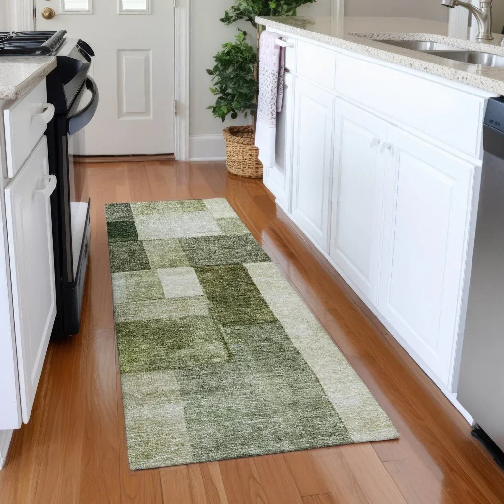 Wovari Green Washable Indoor - Outdoor Rug - LOOMLAN - LOOMLAN Rugs - Outdoor Rugs