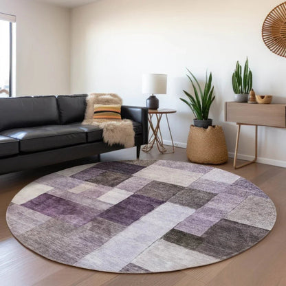 Wovari Purple Washable Indoor - Outdoor Rug - LOOMLAN - LOOMLAN Rugs - Outdoor Rugs