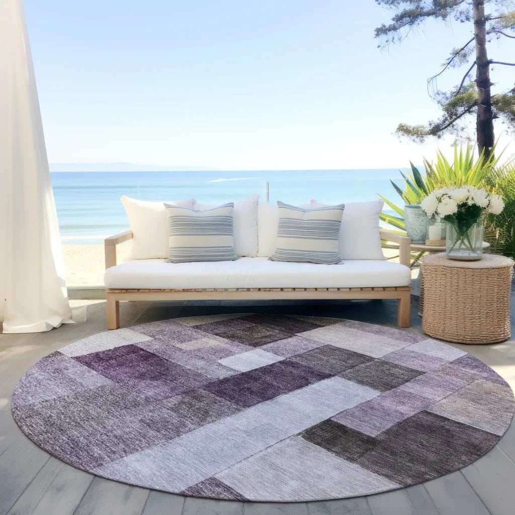 Wovari Purple Washable Indoor - Outdoor Rug - LOOMLAN - LOOMLAN Rugs - Outdoor Rugs