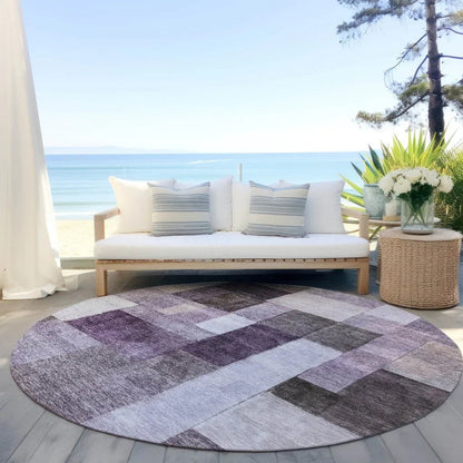 Wovari Purple Washable Indoor - Outdoor Rug - LOOMLAN - LOOMLAN Rugs - Outdoor Rugs
