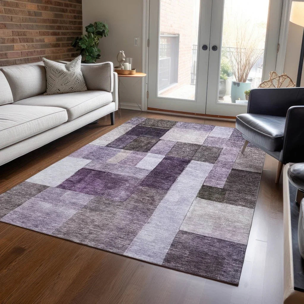 Wovari Purple Washable Indoor - Outdoor Rug - LOOMLAN - LOOMLAN Rugs - Outdoor Rugs