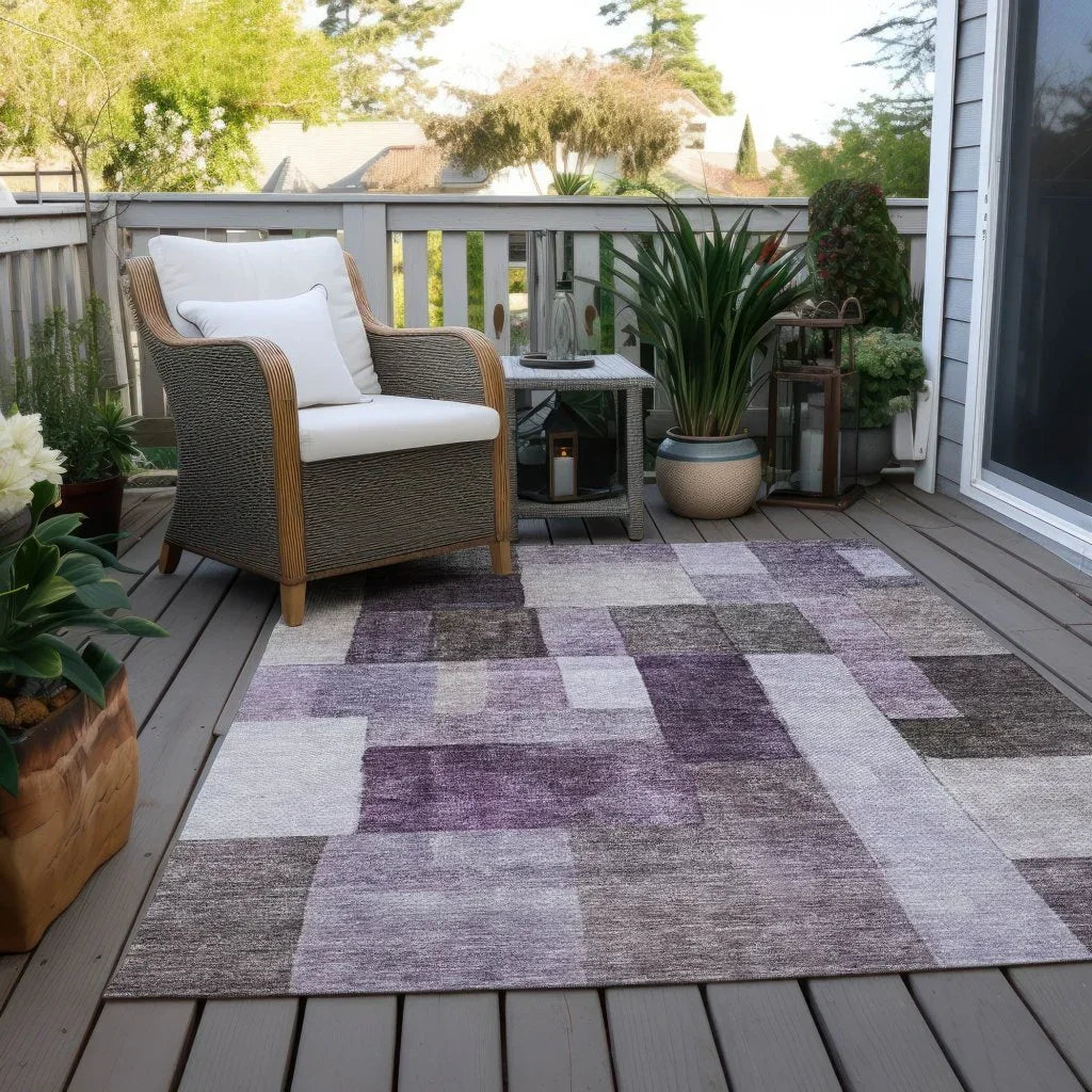 Wovari Purple Washable Indoor - Outdoor Rug - LOOMLAN - LOOMLAN Rugs - Outdoor Rugs