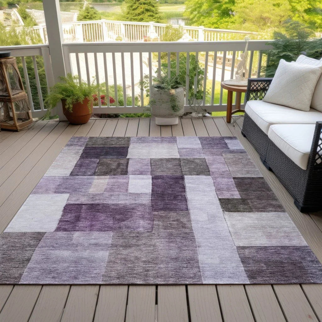 Wovari Purple Washable Indoor - Outdoor Rug - LOOMLAN - LOOMLAN Rugs - Outdoor Rugs