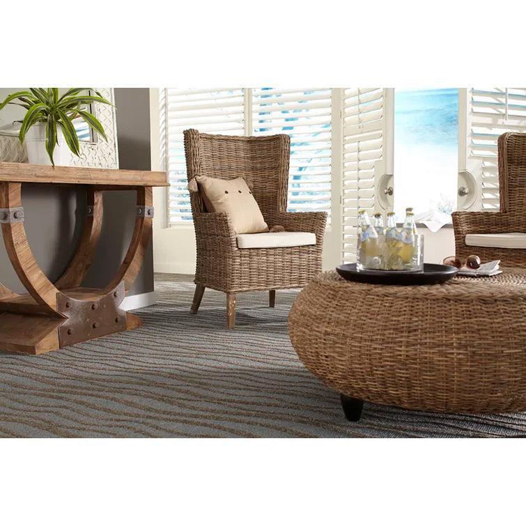 Woven Coffee Table Kubu Mandalay Ottoman - LOOMLAN - Furniture Classics - Coffee Tables