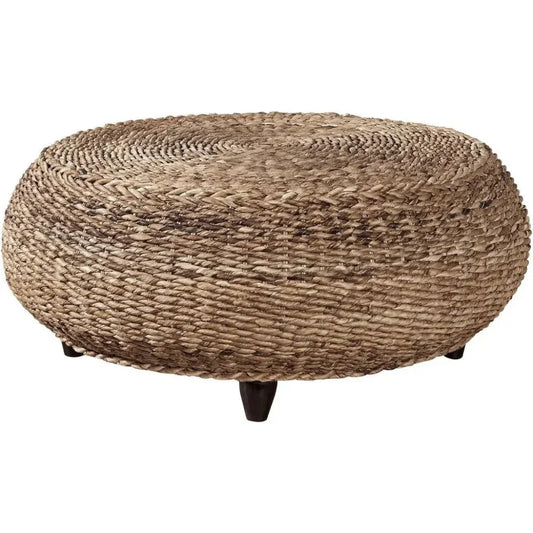 Woven Coffee Table Kubu Mandalay Ottoman - LOOMLAN - Furniture Classics - Coffee Tables