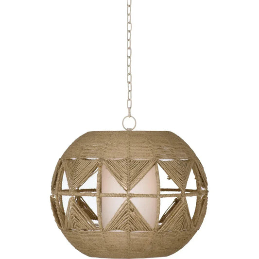 Woven Metal and Jute Brown Pendant Lamp - LOOMLAN - Bassett Mirror - Pendants