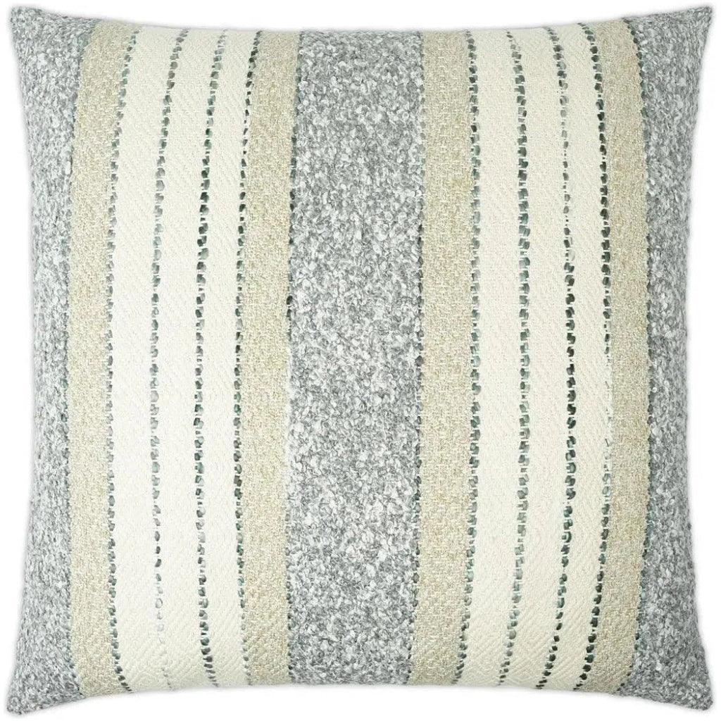 Woven Path Stripes Slate Blue Large Throw Pillow Insert - LOOMLAN - D.V. Kap - Throw Pillows