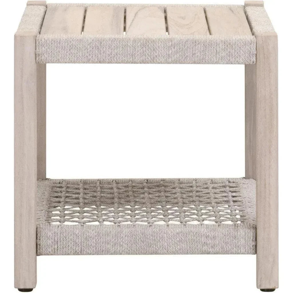 Wrap Outdoor Side Table With Storage Shelf - LOOMLAN - Essentials For Living - Outdoor Side Tables