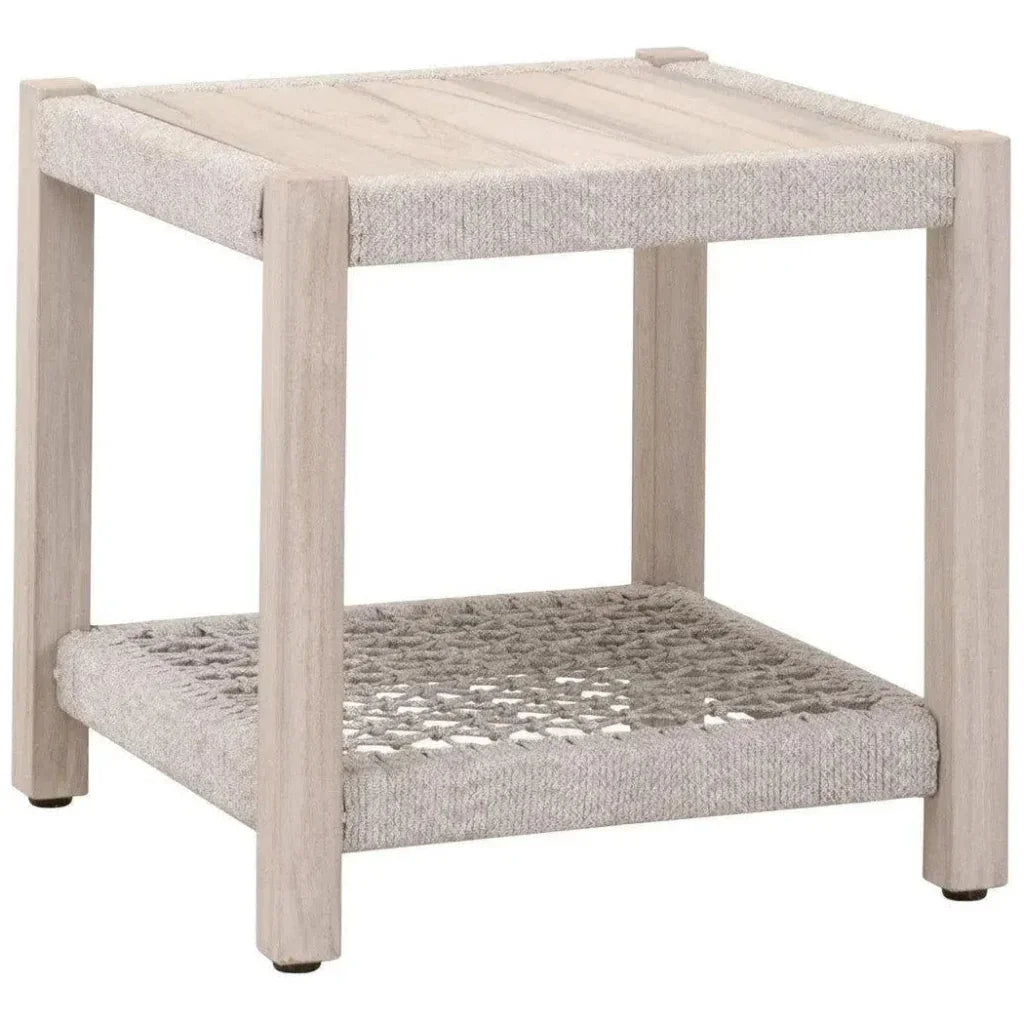 Wrap Outdoor Side Table With Storage Shelf - LOOMLAN - Essentials For Living - Outdoor Side Tables