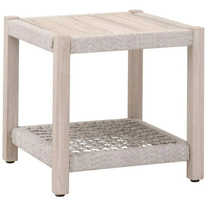 Wrap Outdoor Side Table With Storage Shelf - LOOMLAN - Essentials For Living - Outdoor Side Tables