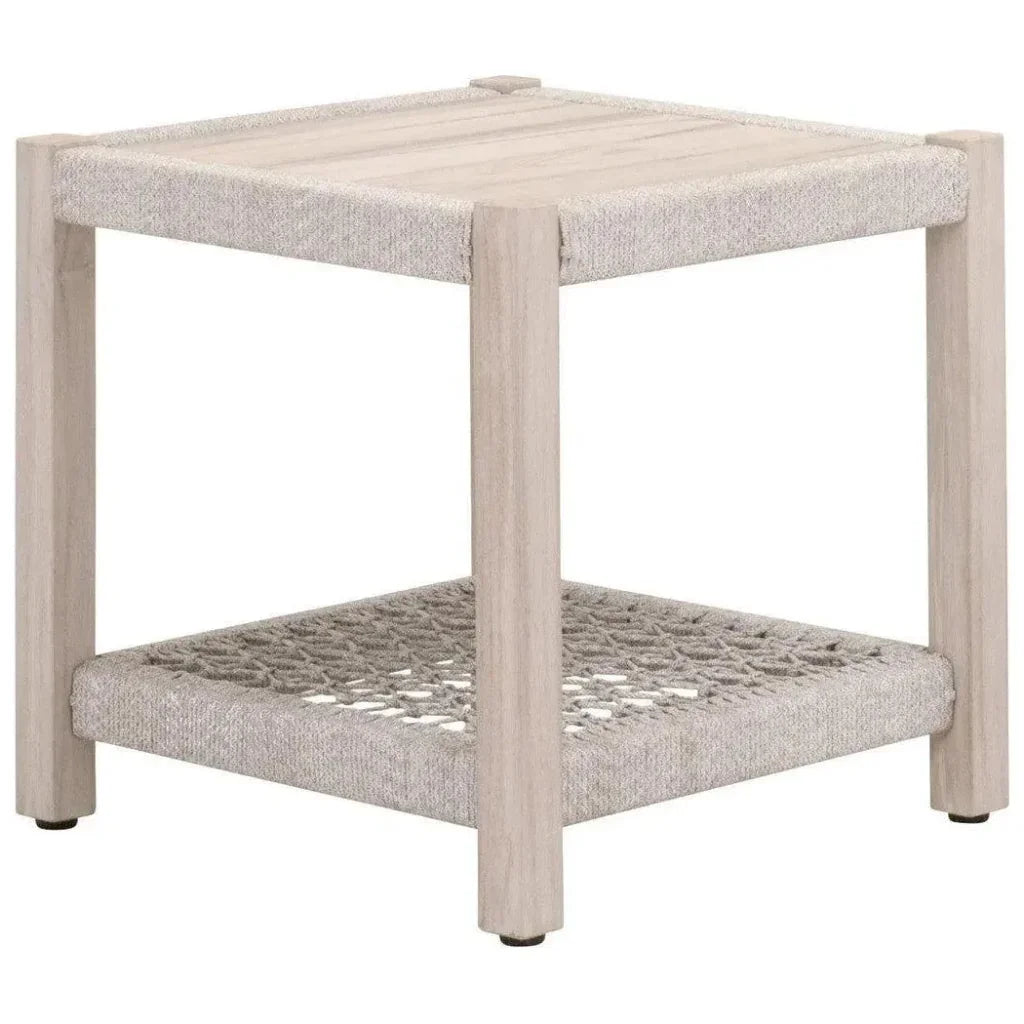 Wrap Outdoor Side Table With Storage Shelf - LOOMLAN - Essentials For Living - Outdoor Side Tables