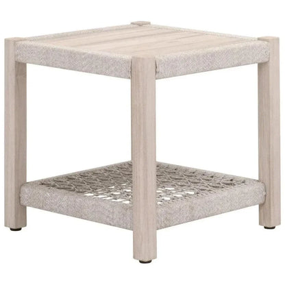 Wrap Outdoor Side Table With Storage Shelf - LOOMLAN - Essentials For Living - Outdoor Side Tables