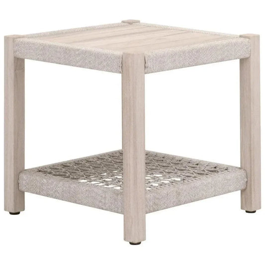 Wrap Outdoor Side Table With Storage Shelf - LOOMLAN - Essentials For Living - Outdoor Side Tables
