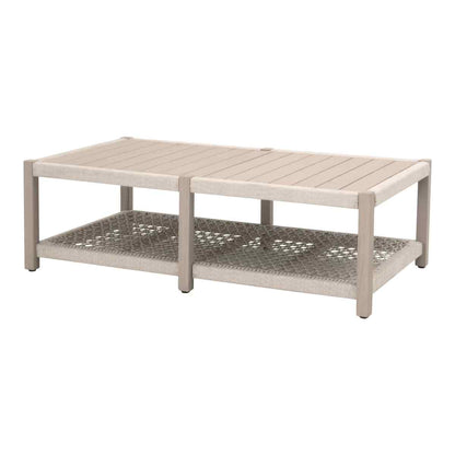 Wrap Wooden Rectangular Outdoor Coffee Table