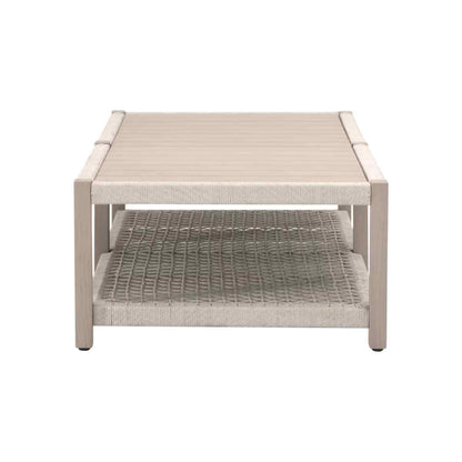 Wrap Wooden Rectangular Outdoor Coffee Table