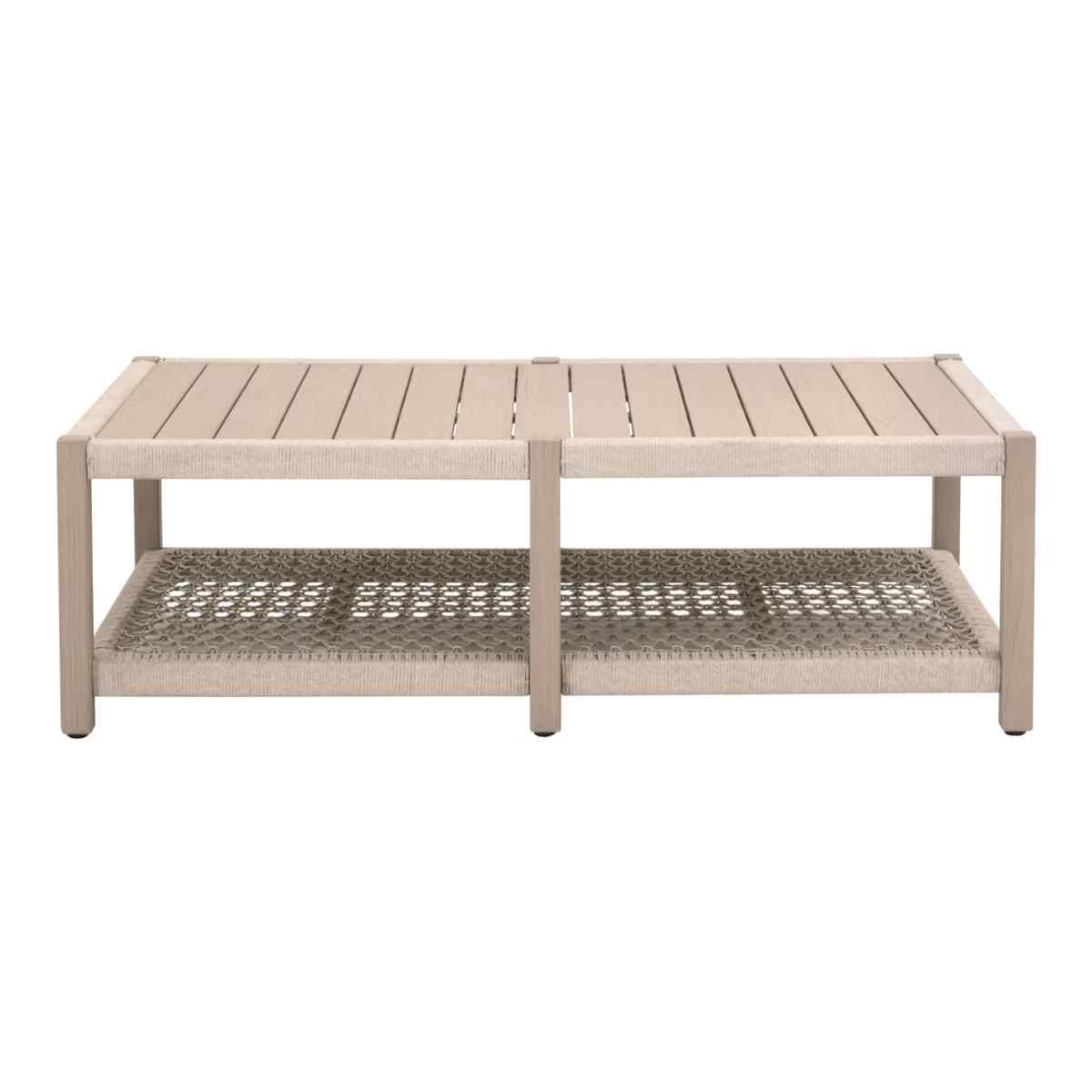 Wrap Wooden Rectangular Outdoor Coffee Table