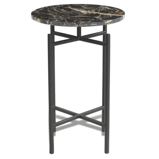Wren Round Marble Top Accent Table - LOOMLAN - Bassett Mirror - Side Tables