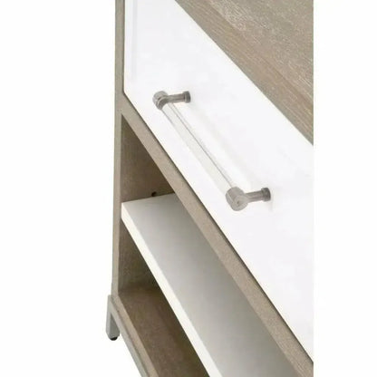 Wrenn 1 Drawer Two Tone White Nightstand - LOOMLAN - Essentials For Living - Nightstands