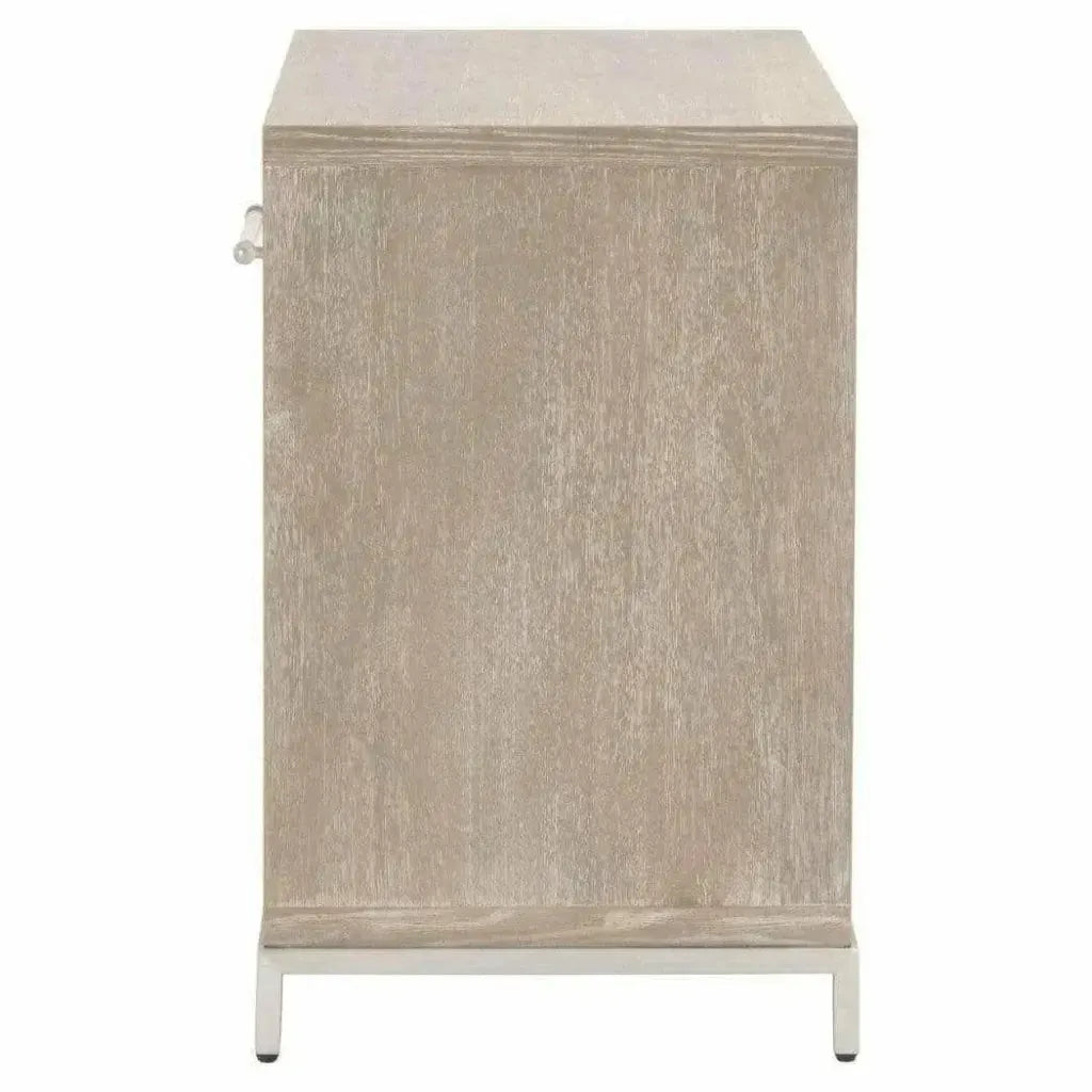 Wrenn 1 Drawer Two Tone White Nightstand - LOOMLAN - Essentials For Living - Nightstands