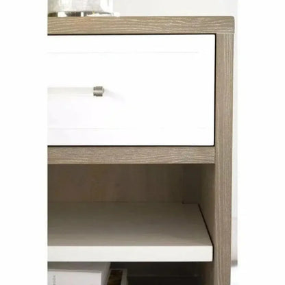 Wrenn 1 Drawer Two Tone White Nightstand - LOOMLAN - Essentials For Living - Nightstands