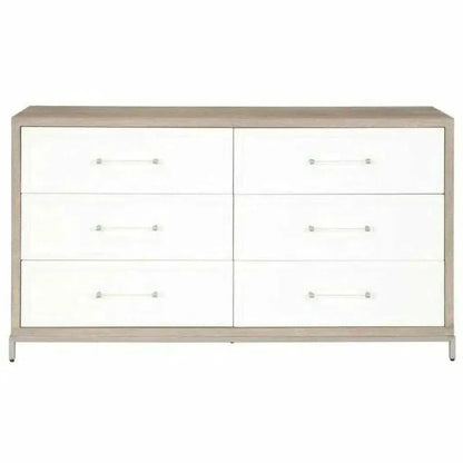Wrenn 6 - Drawer Double Dresser White - LOOMLAN - Essentials For Living - Dressers