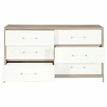 Wrenn 6 - Drawer Double Dresser White - LOOMLAN - Essentials For Living - Dressers