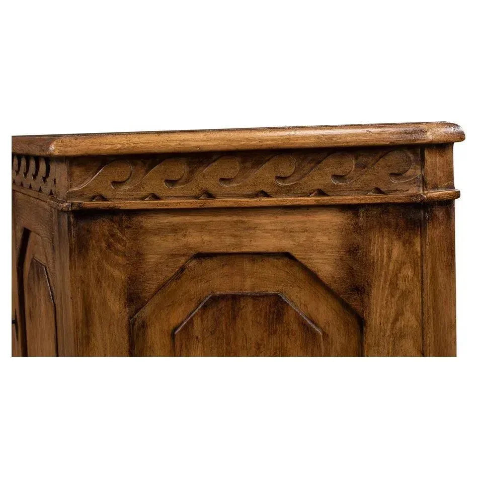 Wrenn Credenza Brown Cabinet for Living Room - LOOMLAN - Sarreid - Sideboards