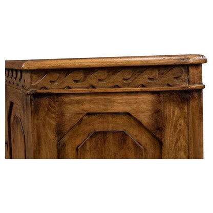 Wrenn Credenza Brown Cabinet for Living Room - LOOMLAN - Sarreid - Sideboards