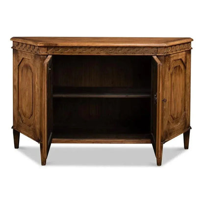 Wrenn Credenza Brown Cabinet for Living Room - LOOMLAN - Sarreid - Sideboards