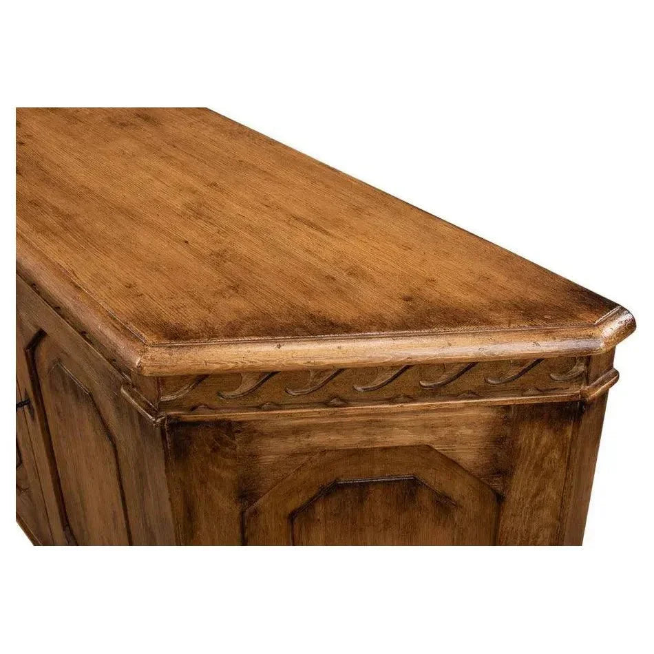 Wrenn Credenza Brown Cabinet for Living Room - LOOMLAN - Sarreid - Sideboards