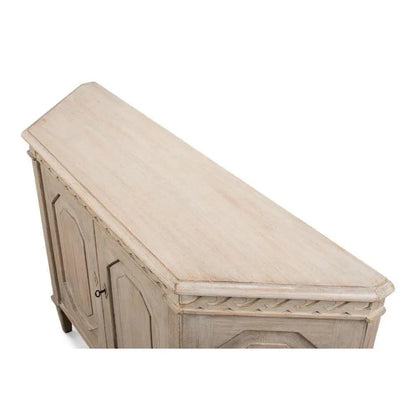 Wrenn Credenza Stone Grey Cabinet for Living Room - LOOMLAN - Sarreid - Sideboards