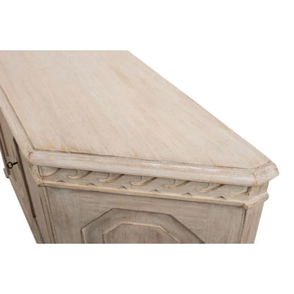 Wrenn Credenza Stone Grey Cabinet for Living Room - LOOMLAN - Sarreid - Sideboards