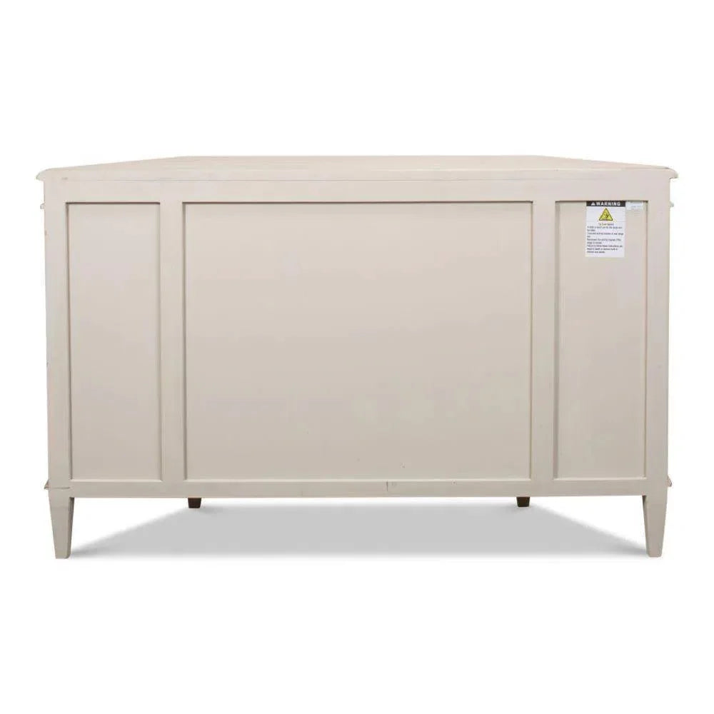 Wrenn Credenza Stone Grey Cabinet for Living Room - LOOMLAN - Sarreid - Sideboards