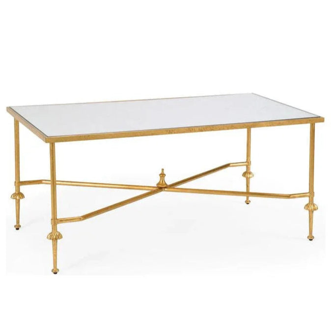 Wrought Iron Framed French Cocktail Table - LOOMLAN - Chelsea House - Coffee Tables