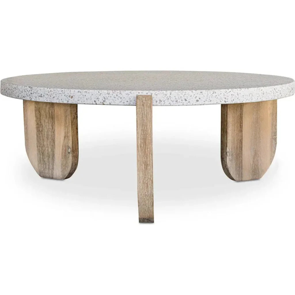 Wunder Terrazzo Round Coffee Table - LOOMLAN - Moe's Home - Coffee Tables