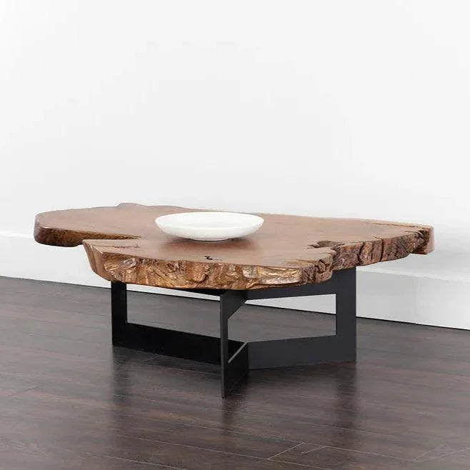 Wyatt Wooden Geometric Coffee Table - LOOMLAN - SUNPAN - Coffee Tables