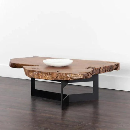 Wyatt Wooden Geometric Coffee Table - LOOMLAN - SUNPAN - Coffee Tables