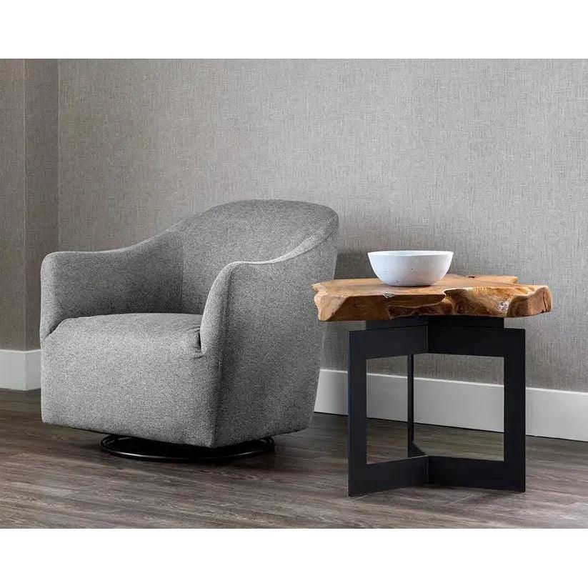 Wyatt Wooden Geometric Side Table - LOOMLAN - SUNPAN - Side Tables